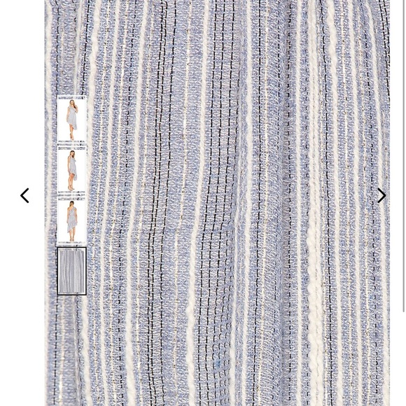 LoveShackFancy Pamela Dress Asymmetrical One Shoulder Blue Medium - Picture 4 of 13